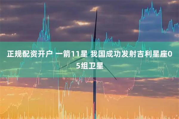 正规配资开户 一箭11星 我国成功发射吉利星座05组卫星