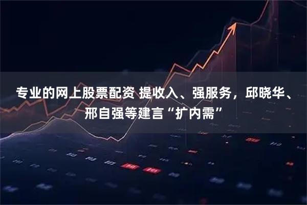 专业的网上股票配资 提收入、强服务，邱晓华、邢自强等建言“扩内需”